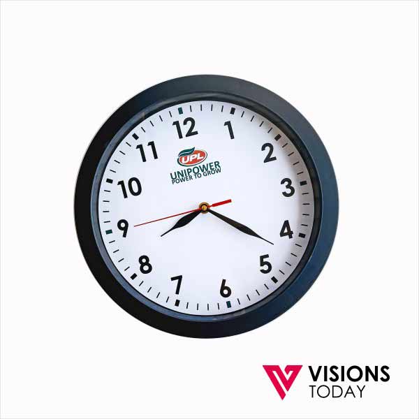 Visions Today offers wall clock printing 12" in Colombo, Sri Lanka. We print wide range of customized promotional wall clocks with many branding concepts.