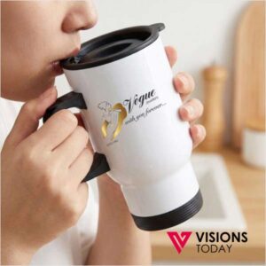 Visions Today offers customized photo travel mugs Printing in Colombo, Sri Lanka. We have wide range of customizable sublimation travel mugs.