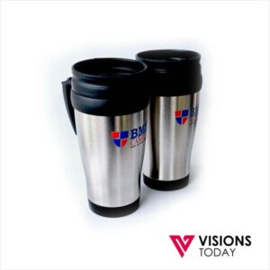 Visions offers customized stainless Steel Travel Mugs Printing in Colombo, Sri Lanka. We print wide range of travel mugs with corporate branding