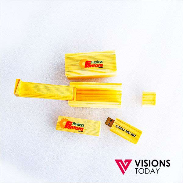 Visions Today offers customized wooden USB memory printing in Colombo, Sri Lanka. We provide wide range of wooden USB memory with printing or engraving