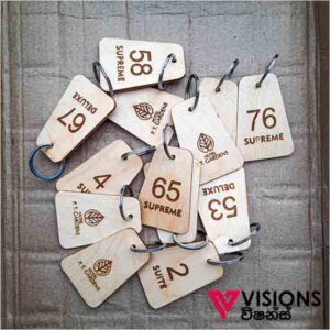 Visions Today offers Engraved Wooden key tag in Colombo, Sri Lanka.