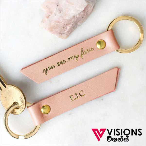 Leather Key Tag with Printing in Sri Lanka ‣ Visions