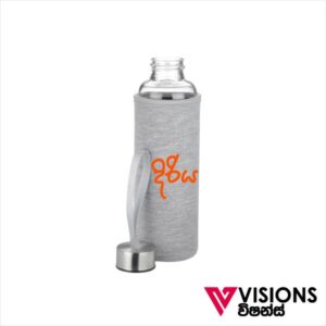 Glass Water Bottle with Pouch Printing