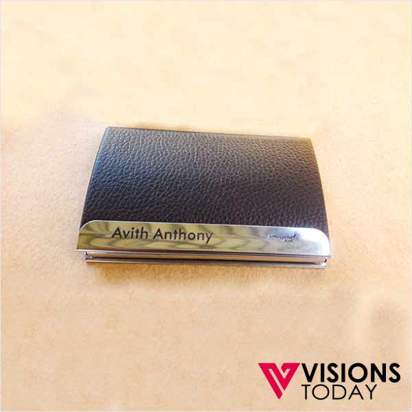 Visiting card holder on sale with name