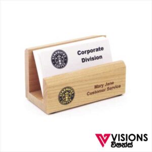 Visions Graphics offers Wooden Visiting Card Dispenser Printing in Colombo, Sri Lanka.