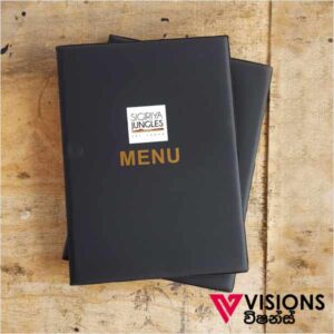Hotel Leather Menu folder with logo in Sri Lanka