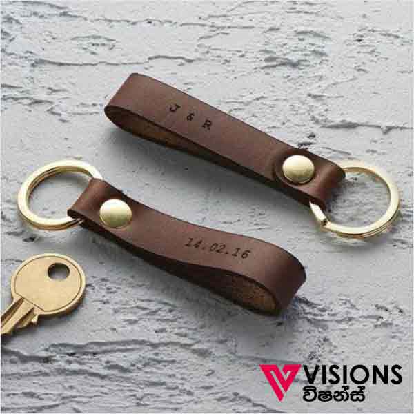 Leather key tag sale