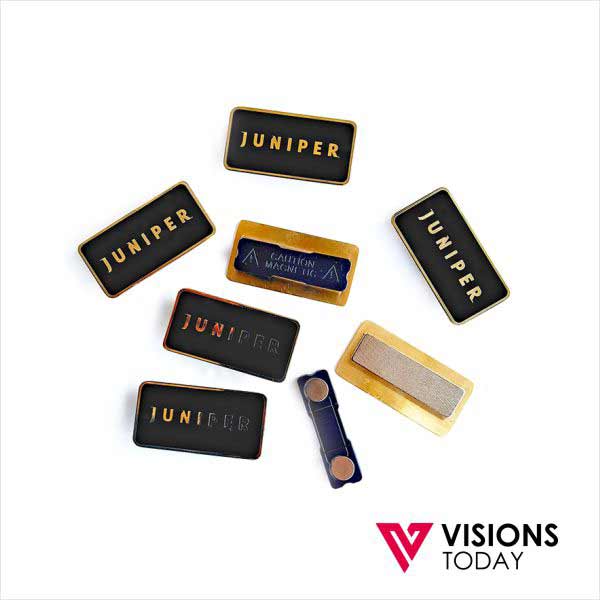 Visions Today offers customized metal name badge in Sri Lanka and Maldives. We offer premium quality printed metal name badges.