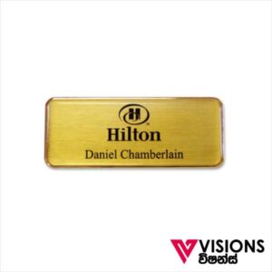 Engraved name badges with Domed top