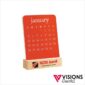 Kraft wooden calendar with branding in Sri Lanka