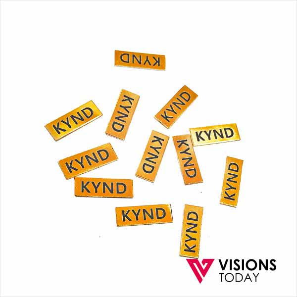 Visions Today offers customized metal labels manufacturing in Colombo, Sri Lanka. We supply wide range of metal labels for garment industry, leather products, machinery manufacturers etc.