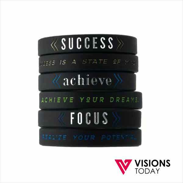 Visions Today offers customized debossed silicone wristbands in Colombo, Sri Lanka. We are one of the leading silicone rubber wristbands printers