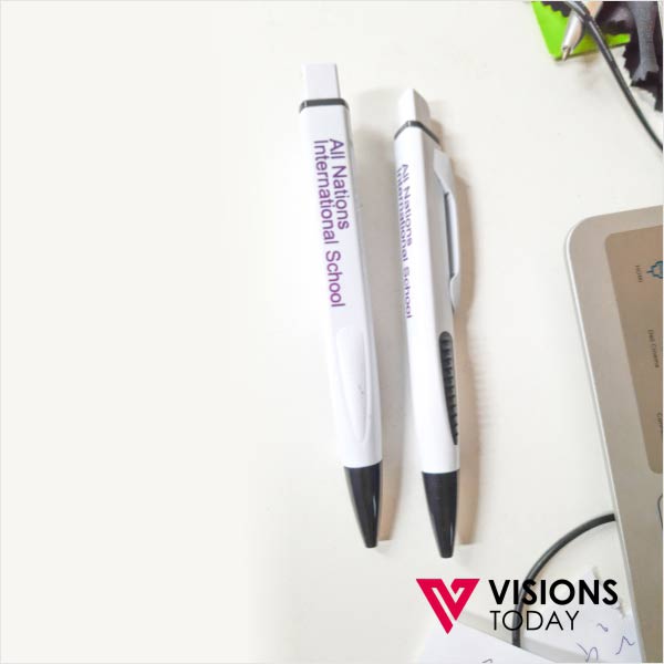 Visions Today offers customized triangle pens printing in Colombo, Sri Lanka.  We are one of the leading pen printing services with wide selections of promotional pens for corporate gifting. Triangle pens comes as a Three sides in shape with one side printable area.