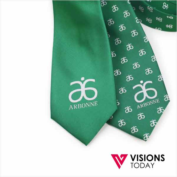 Visions Today offers customized ties printing in Colombo, Sri Lanka. We offer premium quality corporate ties with branding. You can request us any design and printed on any kind of premium materials. Sizes are varying from standard to extra large. Most corporate sector organizations are using free size ties.