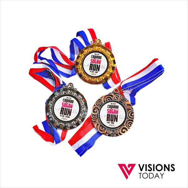 Visions Today manufactures Eco printed customized medals in Sri Lanka. We print wide range of medals with your idea for many requirements. Eco printed medals are affordable