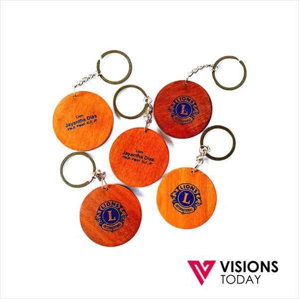 Visions Today offers custom round wooden key tag in Colombo, Sri Lanka. We have wide range of key tags manufactured from wood for corporate gifting.
