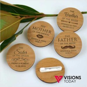 Visions Today offers customized Wooden Pin Badges in Sri Lanka. We provide wide range on pin on badges including wooden pin badges.