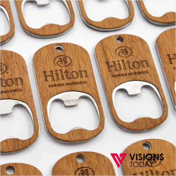 Visions Today offers Wooden Bottle Opening Key Tags Printing in Sri Lanka. We are one of the leading wooden bottle opener suppliers and manufacturers since 2006.