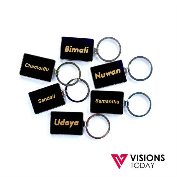 Visions Today offers customized cast metal key tags in Colombo, Sri Lanka. We provides range of metal key tags with engraving or printing for corporate gifting