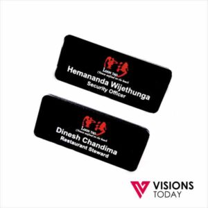 Visions Today manufacturers customized plastic name tags in Sri Lanka. We offers wide range of plastic key tags with printing, engraving and top coating.