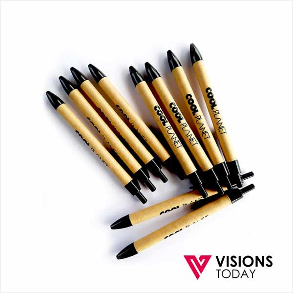 Visions Today offers Customized Eco Friendly Paper Pens in Sri Lanka. We have wide range of Eco friendly pens manufactured using recycled papers.