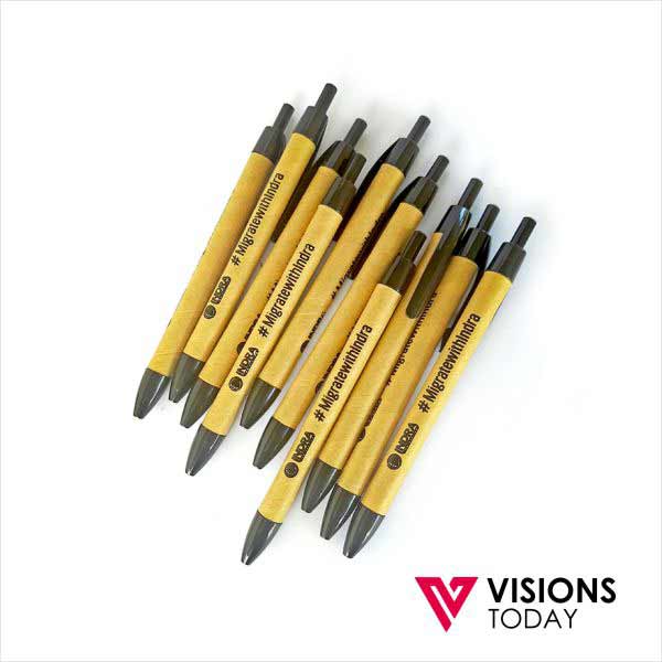 Visions Today offers Customized Eco Friendly Paper Pens in Sri Lanka. We have wide range of Eco friendly pens manufactured using recycled papers.