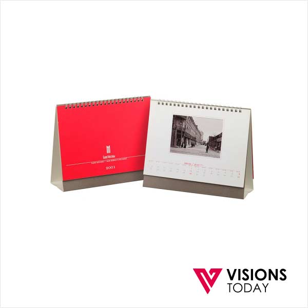 Visions Today offers custom desktop calendar printing in Colombo, Sri Lanka. We can print any design on desktop calendars. These are very easy to use and cost also very low. You can use table desktop calendar to promote your brand with any type of people.