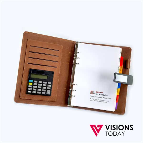 Visions Today offers customized leather organizers in Colombo, Sri Lanka. We have print wide range of leather organizers with many options