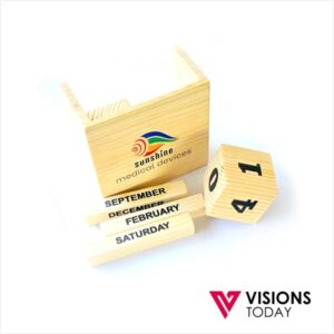 Visions Today offers customized wooden cube calendars in Colombo, Sri Lanka. We make range of Eco friendly wooden corporate gifts including wooden calendars