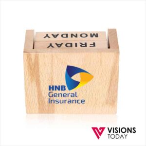 Visions Today offers customized wooden cube calendars in Colombo, Sri Lanka. We make range of Eco friendly wooden corporate gifts including wooden calendars