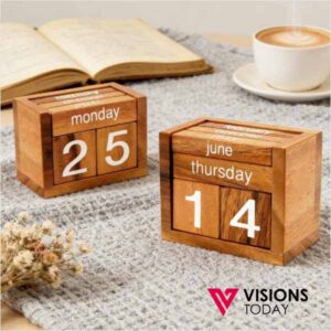 Visions Today offers customized wooden cube calendars in Colombo, Sri Lanka. We make range of Eco friendly wooden corporate gifts including wooden calendars